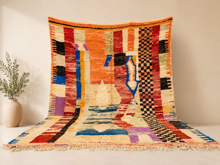 Massa — tapis berbère Vibrant noué main · handwoven Boujaad rug